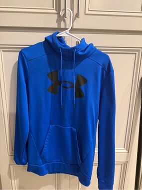 Under Armour Men's Bright Blue Crewneck Pullover with Black Logo